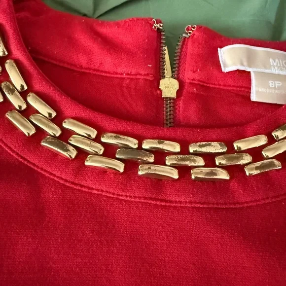 MICHAEL Michael Kors Red Chain-Detail Mini Dress - Picture 7 of 10